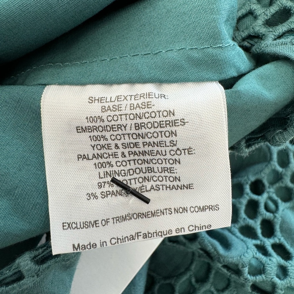 Tory Burch Women’s Crew Neck Shift Dress. Size 10. Teal. Floral. - Picture 4 of 5